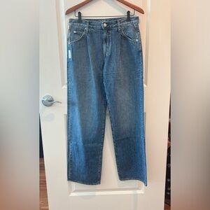 NWT Daily Blue Love High Waisted Pleated Jean in Storm